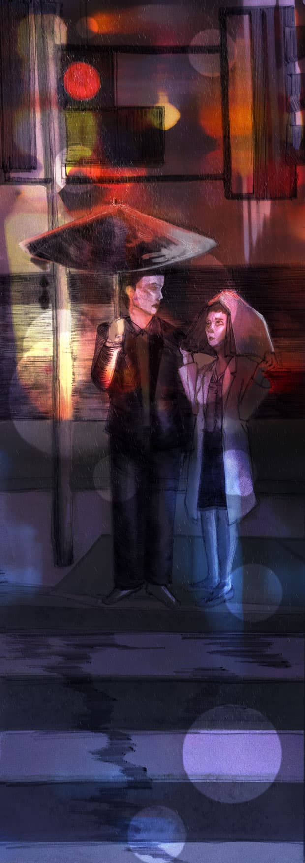 Couple by Stop Light