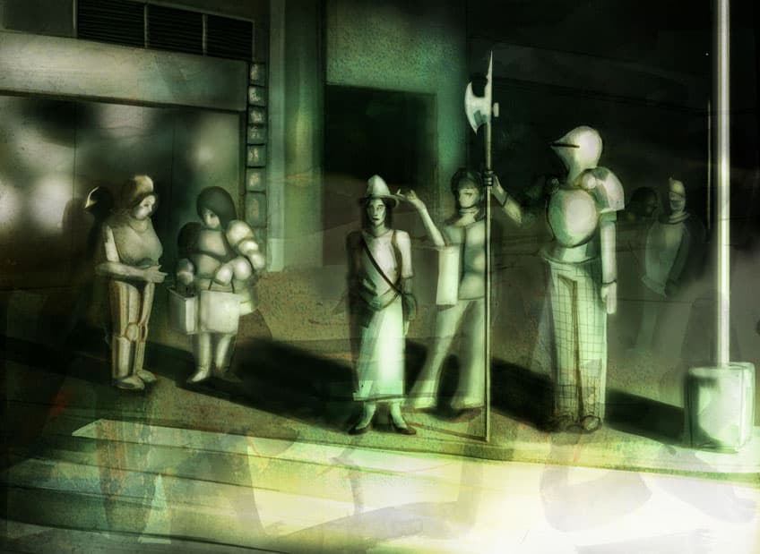 Knights at Stoplight